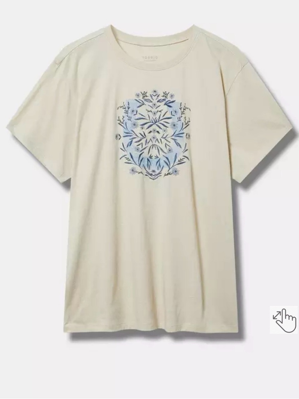 Torrid Floral Horseshoe Relaxed Heritage Jersey Tee size 2